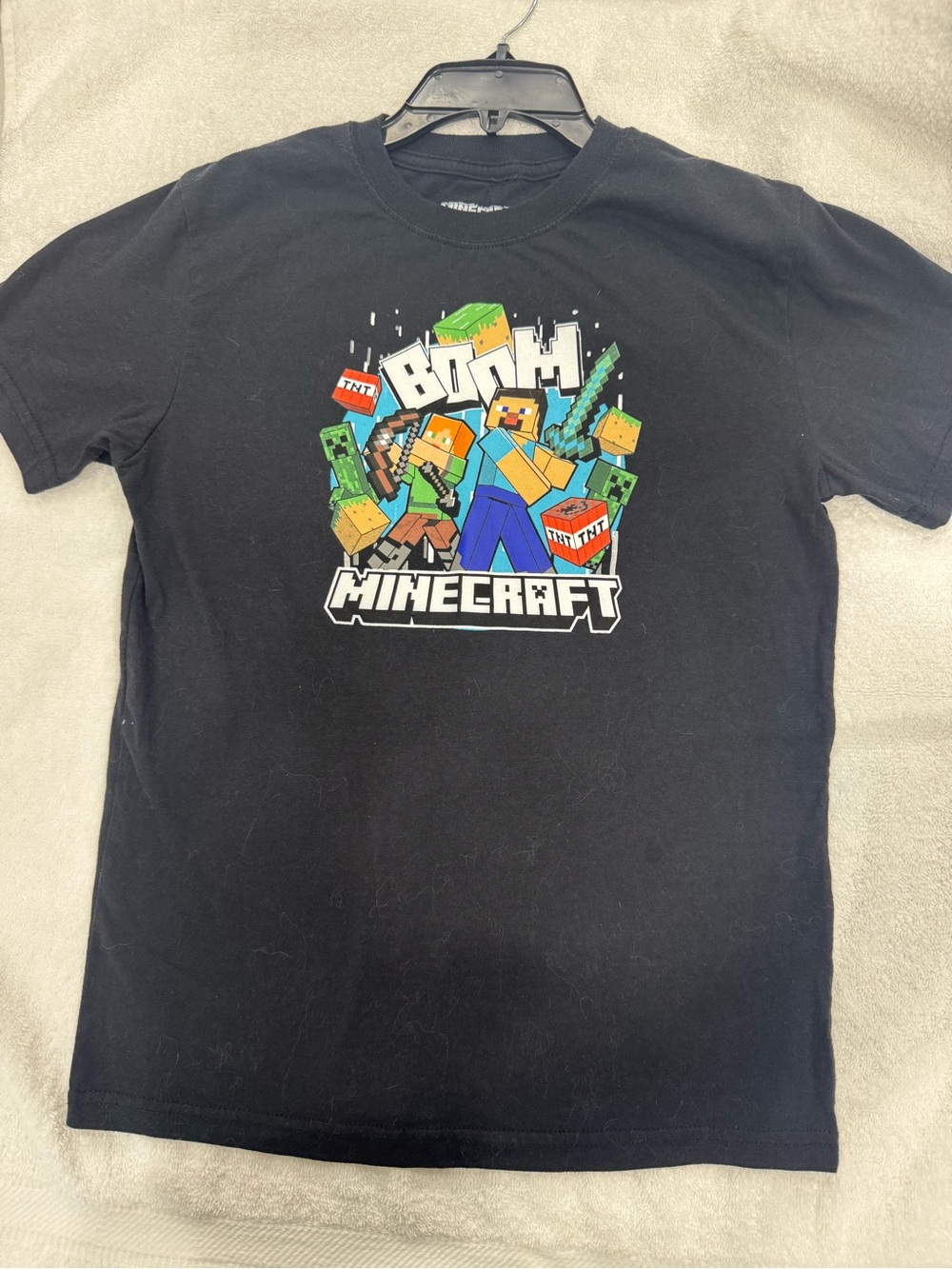 Minecraft Kids' Black Short Sleeve Graphic Tee